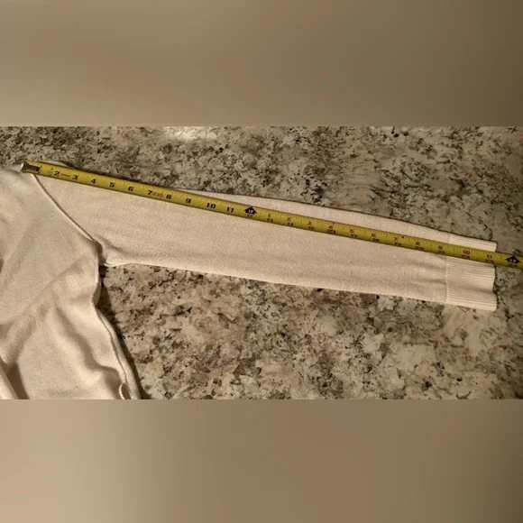 Michael Kors Cream Waterfall Open Front Cardigan Size S - Picture 9 of 9